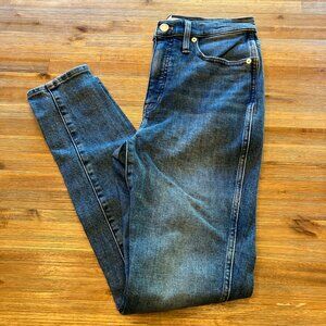 Madewell Highrise Skinny medium wash stretch denim jean size‎ 27